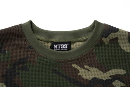 Camouflage Letter Graphic Long Sleeve T-Shirt WN27960