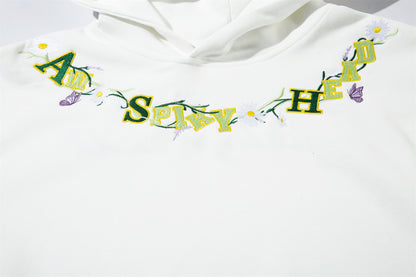 Floral Embroidery Oversize Hoodie WN11424