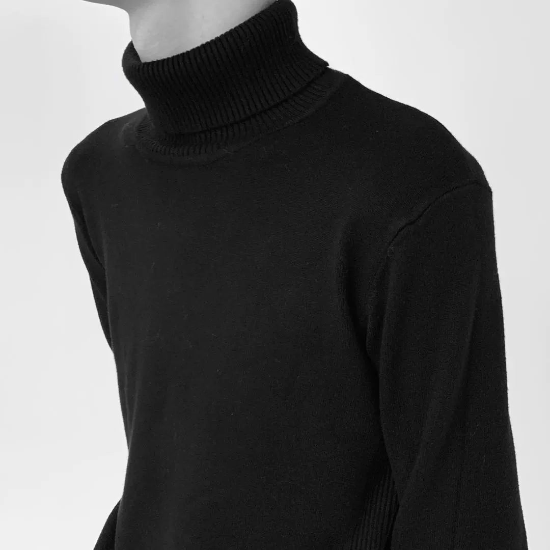 Turtle Neck Elastic Knit Sweater WN9609