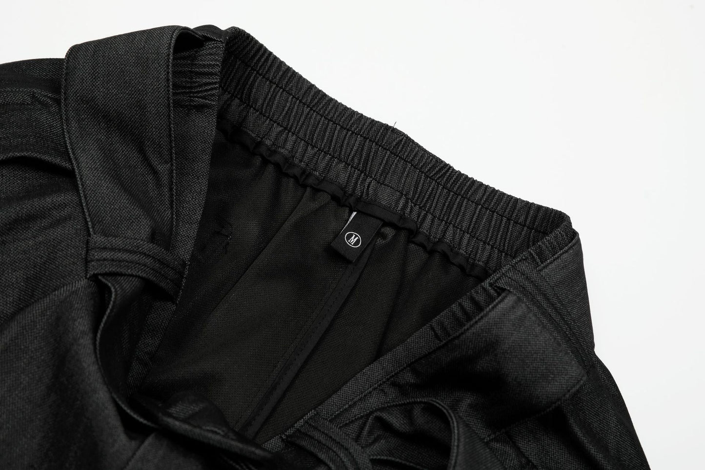 Curved Draped Design Wide Leg Trousers WN16526