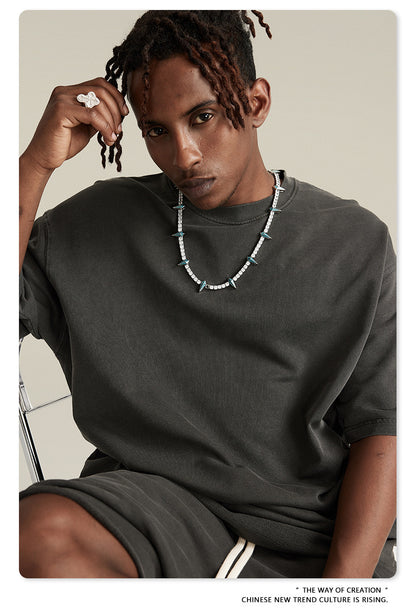 Water Washed Heavyweight Oversize Short Sleeve T-Shirt WN6077