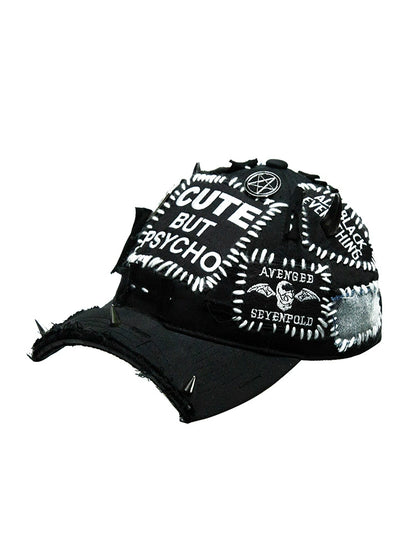 Patch Rivet Half-Brim Duckbill Hat WN21110