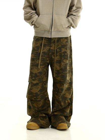 Wide Leg Straight Camouflage Pants WN9024