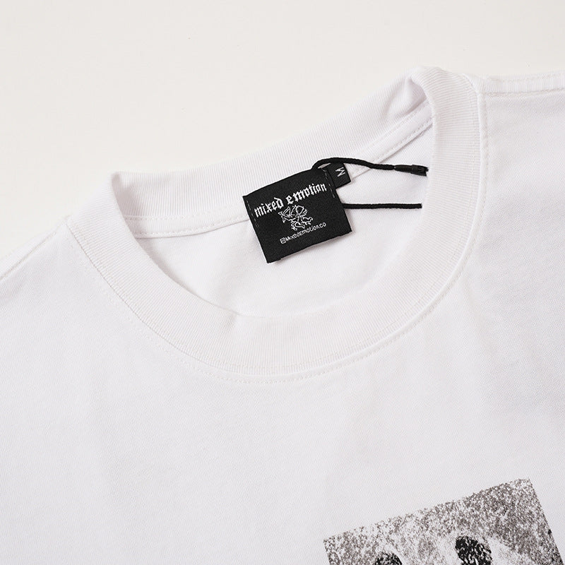 Washed Letter Graphic Short Sleeve T-Shirt WN28084
