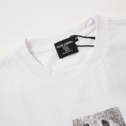 Washed Letter Graphic Short Sleeve T-Shirt WN28084