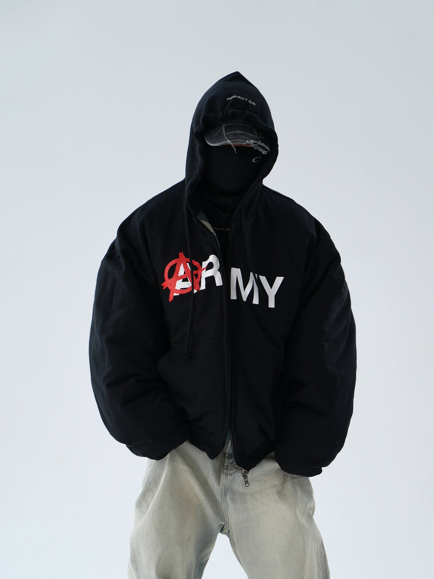 Camouflage Reversible Knit Hooded Puffer Jacket WN16948