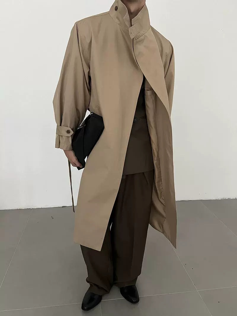 Stand Neck Belted Trench Coat WN21632