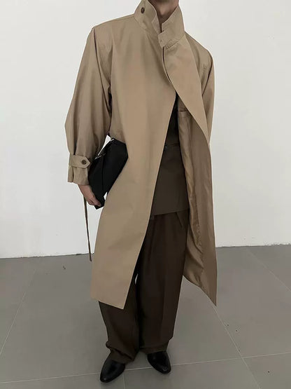 Stand Neck Belted Trench Coat WN21632