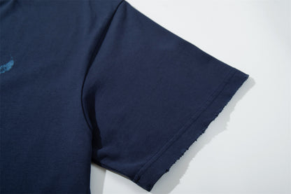 Washed Raw Hem Oversize Short Sleeve T-Shirt WN26929