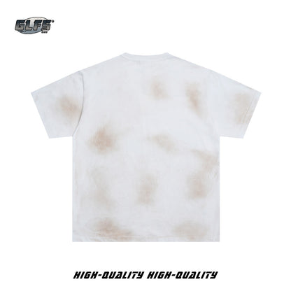 Portrait Letter Print Short Sleeve T-Shirt WN26423