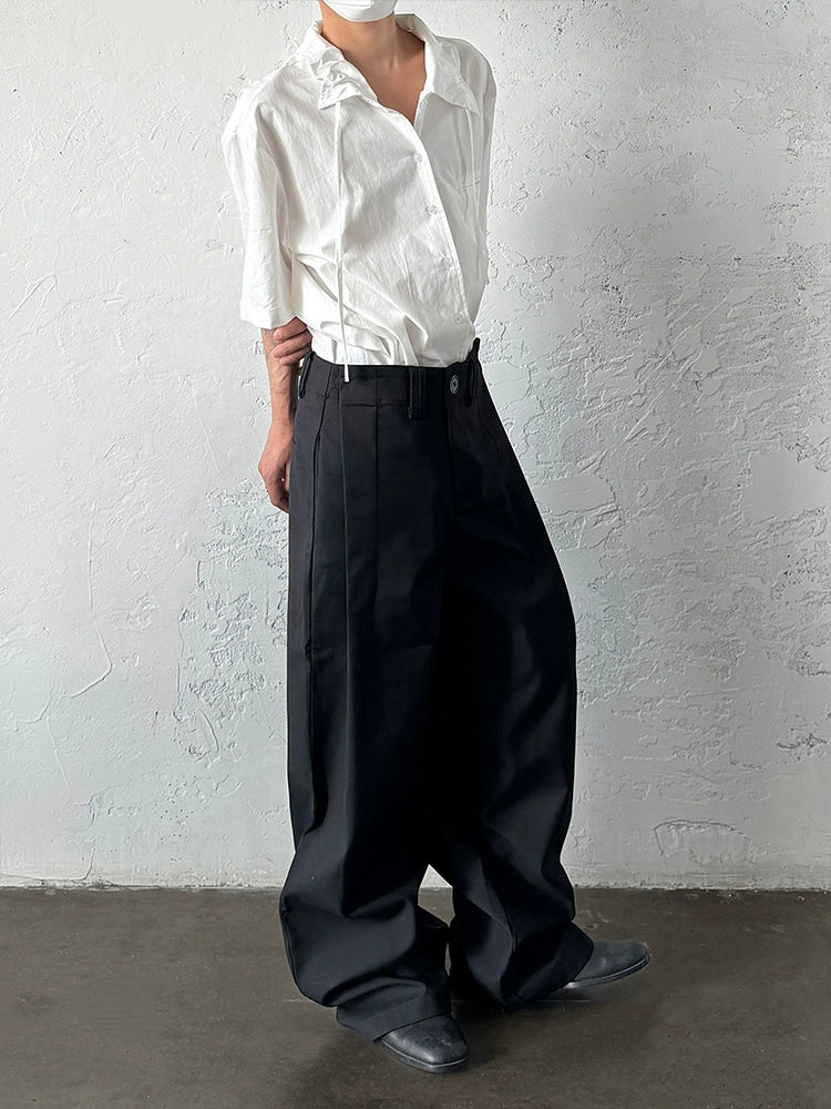 Pleats Wide Leg Trousers WN20009