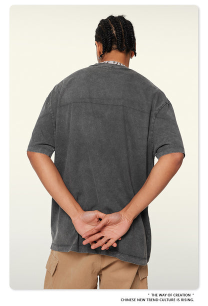 Washed Heavyweight Oversize Short Sleeve T-Shirt WN6078