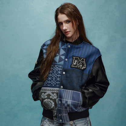 Ethnic Print Design Padded Jacket WN23206