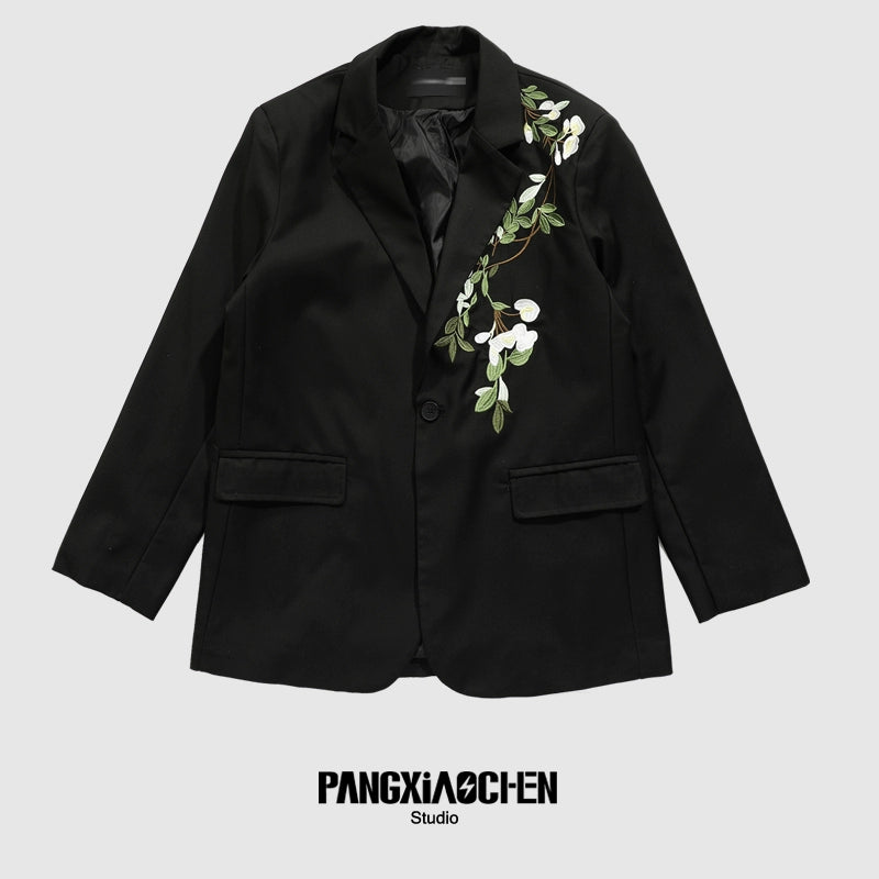 Camellia Embroidery Tailored Jacket WN20188