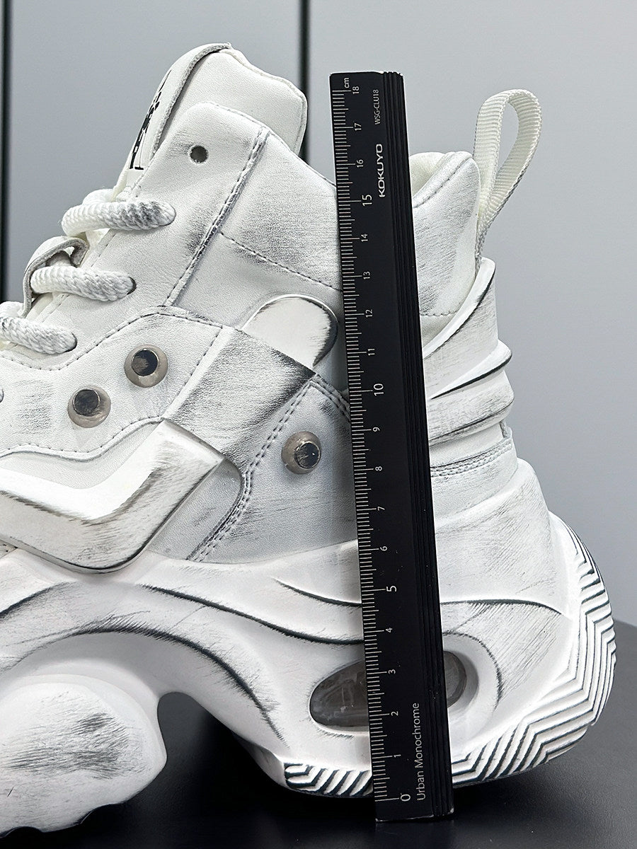 Washed High-Top Chunky Sole Sneakers WN24594