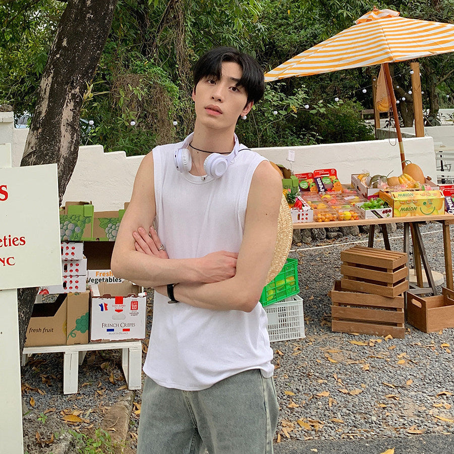 Plain Sleeveless T-Shirt WN25001