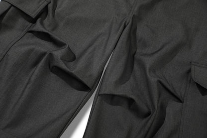 Side Pocket Wide Leg Half Pants WN15553