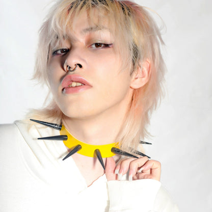 Metal Rivet Collar Choker WN22277