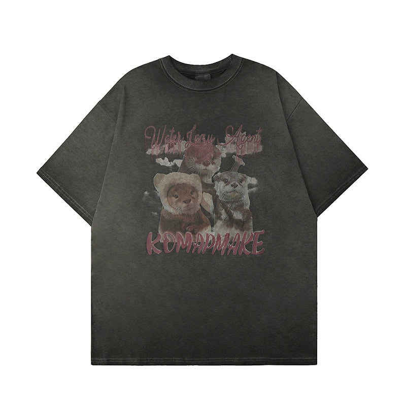 Animal Print Oversize Short Sleeve T-Shirt WN5350