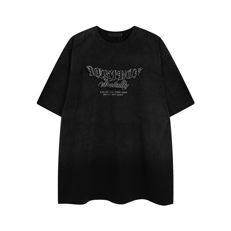 Wash Print Oversize Short Sleeve T-Shirt WN4701