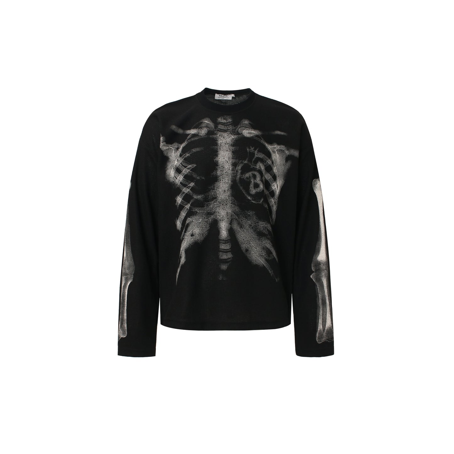 Abstract Pattern Waffle Long Sleeve T-Shirt WN25918