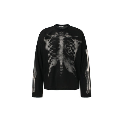 Abstract Pattern Waffle Long Sleeve T-Shirt WN25918