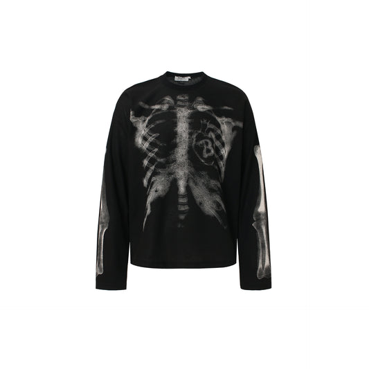 Abstract Pattern Waffle Long Sleeve T-Shirt WN25918