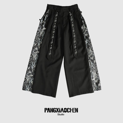 Patchwork Embroidery Wide Leg Trousers WN20166