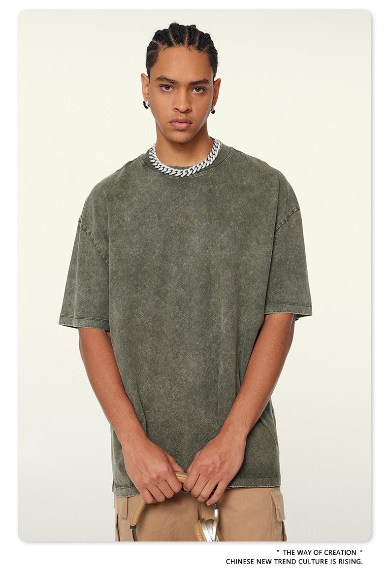Washed Heavyweight Oversize Short Sleeve T-Shirt WN6078