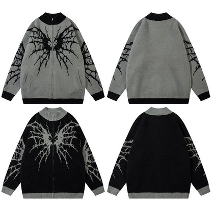 Colorblock Zipper Knit Cardigan WN11455