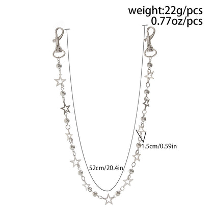 Pentagram Beads Pants Chain WN21077