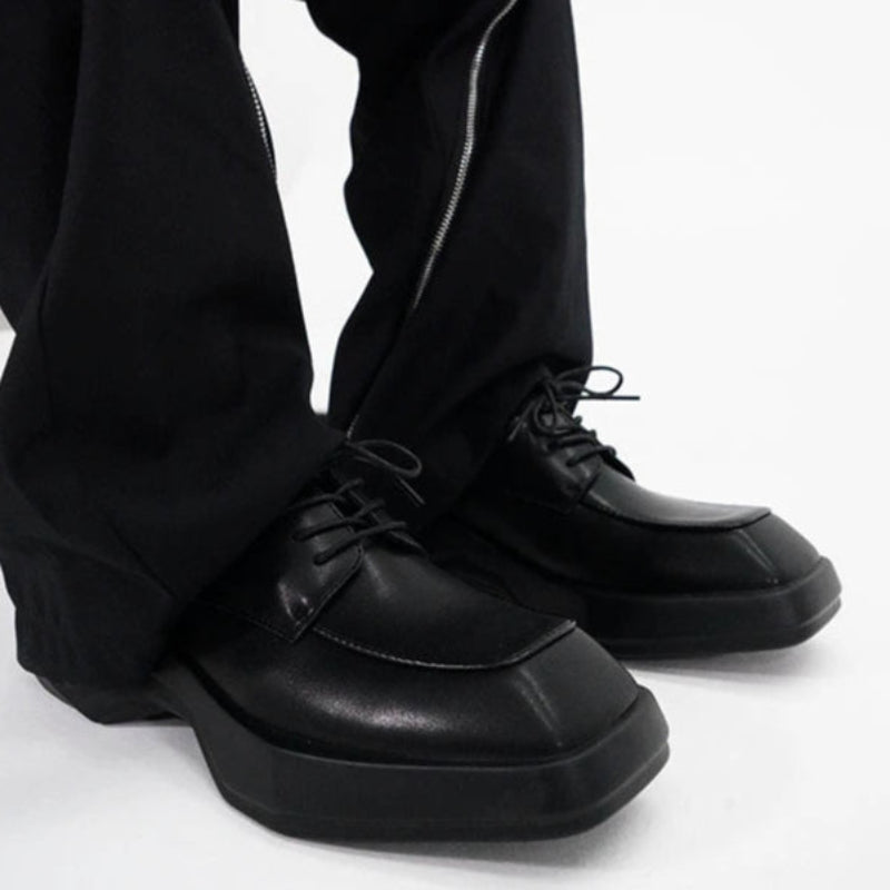 Square-Toe Leather Shoes WN19123