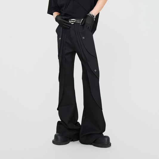 Button Design Flare Pants WN17270