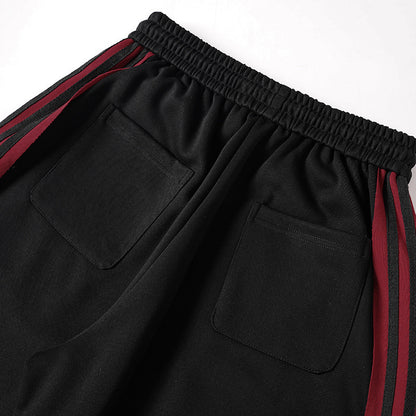 Stripe Embroidery Wide Leg Sweatpants WN28065