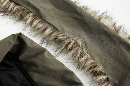 Detachable Fur Collar Flight Jacket WN12705