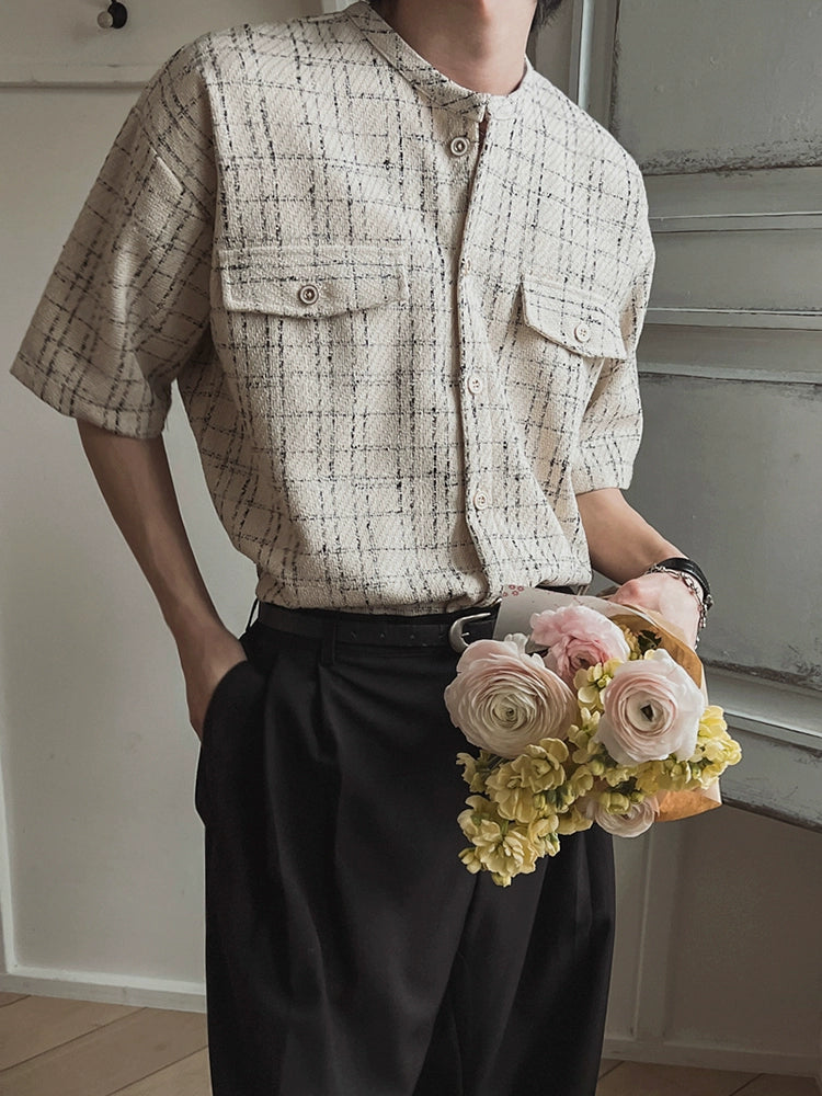 Striped Oversize Knit Shirt WN20276