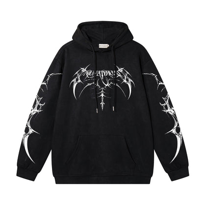 Gothic Graphic Kangaroo Pocket Hoodie WN26950