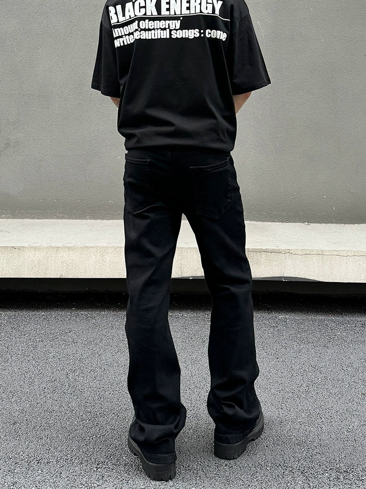 Longer hem Straight Denim Jeans WN19492