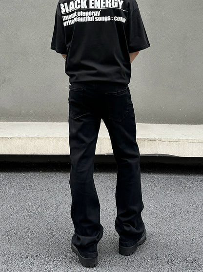 Longer hem Straight Denim Jeans WN19492