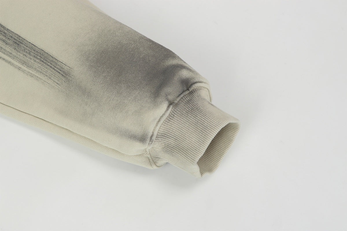 Spray Paint Wash Raw Edge Pullover Hoodie WN25713