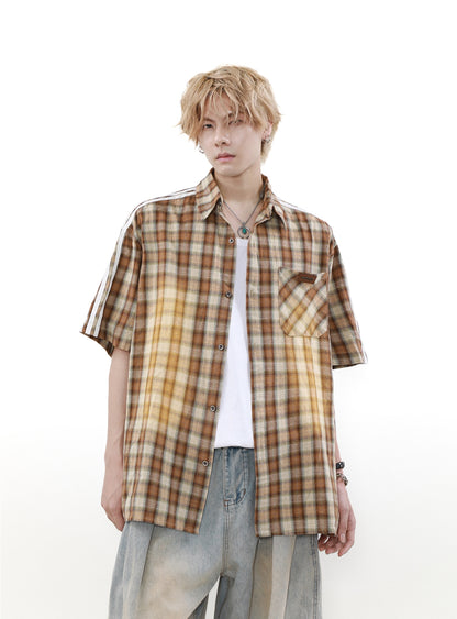 Three Bar Plaid Short Sleeve Shirt WN7541