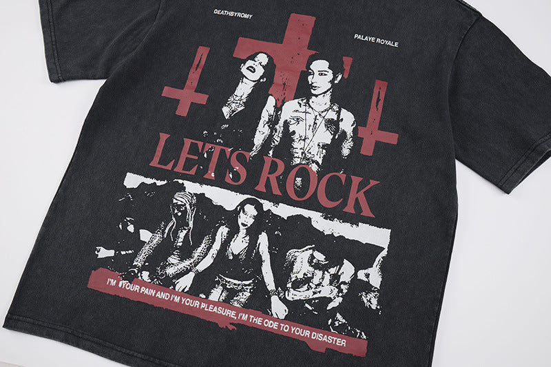 Graphic Letter Print Short Sleeve T-Shirt WN25520