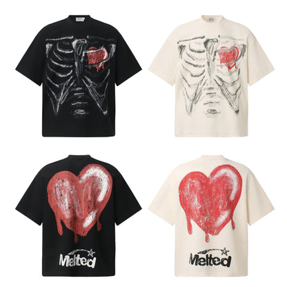 Waffle Graffiti Oversize Short Sleeve T-Shirt WN26061