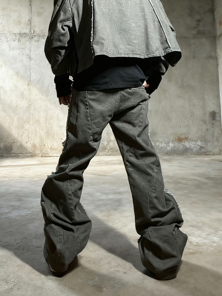 Deconstructed Color Block Flare Pants WN21998