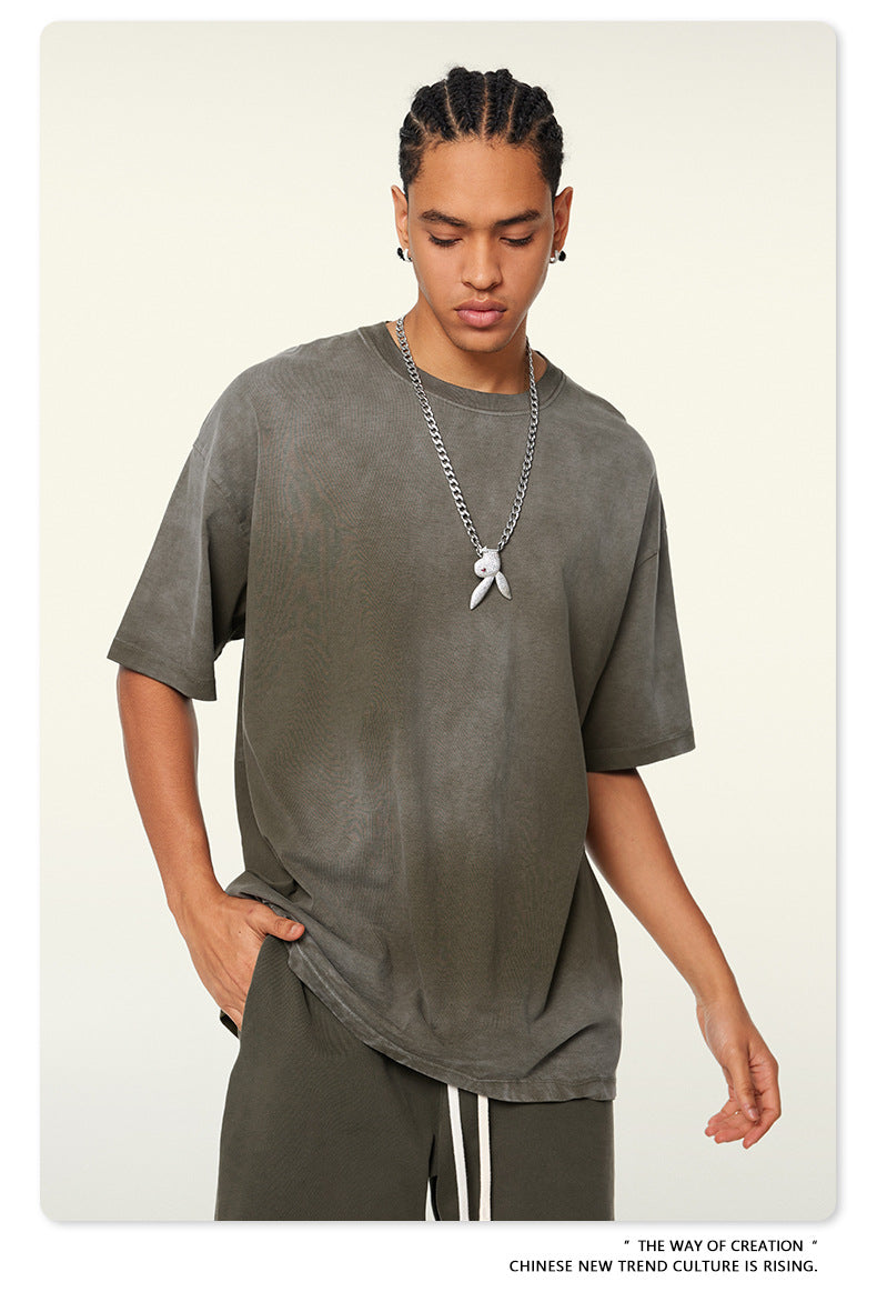 Washed Oversize Short-sleeve T-shirt WN6443