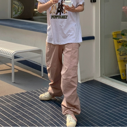 Utility Wide Leg Straight Pants WN20327