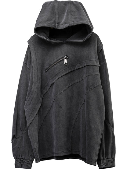 Damage Wash Denim Hoodie WN22450