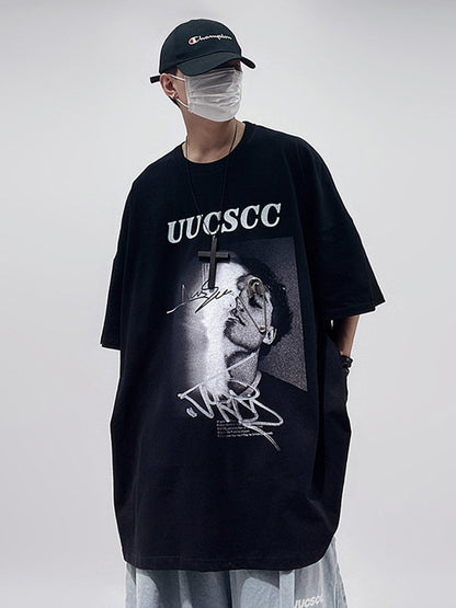 Graphic Print Oversize Short Sleeve T-Shirt WN24016