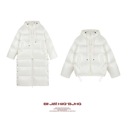 Thick Detachable Long Down Coat jacket WN9810