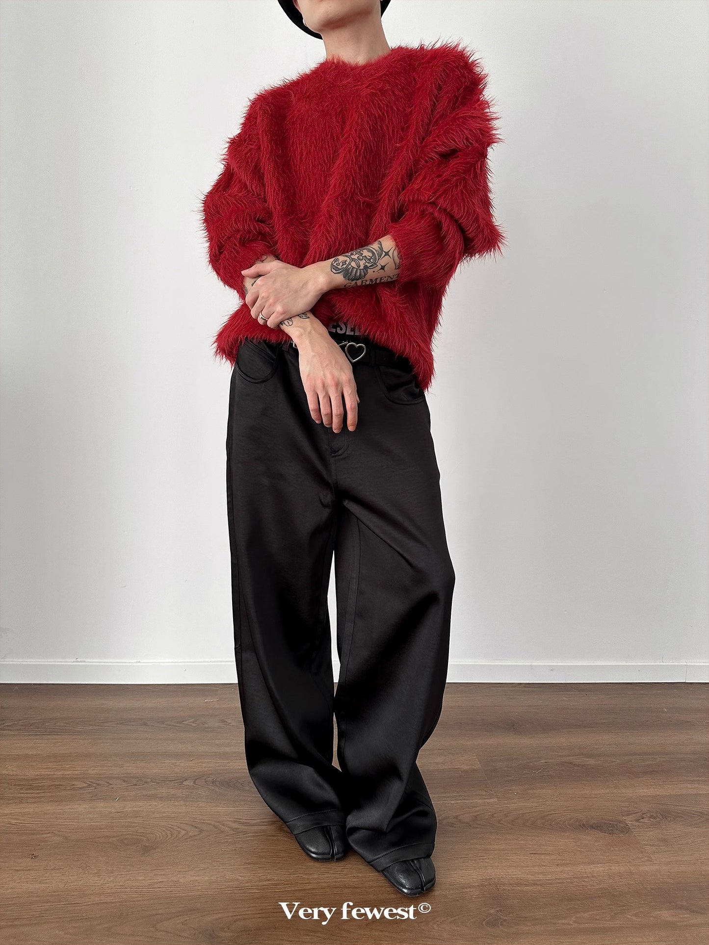 Oversize Imitation Mink Fur Knit Sweater WN8852